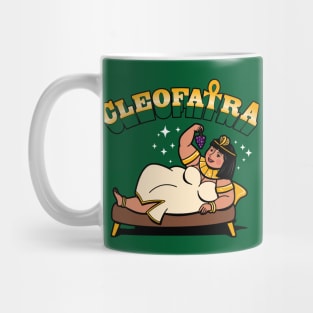 Funny Chubby Cleopatra Egyptian Queen Eating Funny Meme Mug